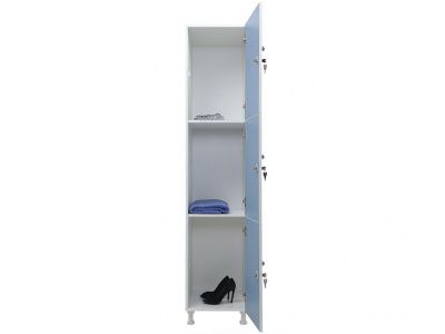 Шкаф для раздевалок WL 13-40 голубой/белый фото | Размер: 1895x400x500 мм. | Цвет: Белый