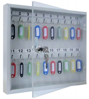 Ключница с прозрачной дверцей КЛС-20 | Без брелоков (фото), внешние размеры:  мм., кол-во ключей:  шт., цвет: .