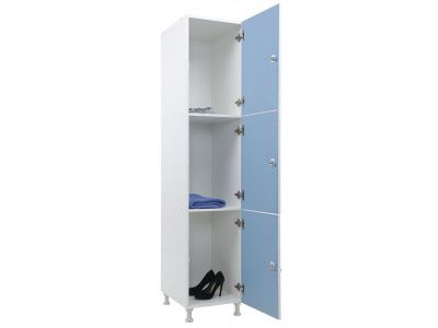 Шкаф для раздевалок WL 13-40 голубой/белый фото