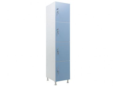 Шкаф для раздевалок WL 12-40 EL голубой/белый фото | Размер: 1895x400x500 мм. | Цвет: Белый