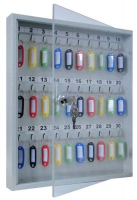Ключница с прозрачной дверцей КЛС-30 | Без брелоков (фото), внешние размеры:  мм., кол-во ключей:  шт., цвет: .