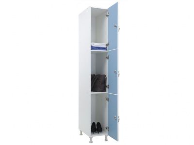 Шкаф для раздевалок WL 13-30 голубой/белый фото | Размер: 1895x300x500 мм. | Цвет: Белый
