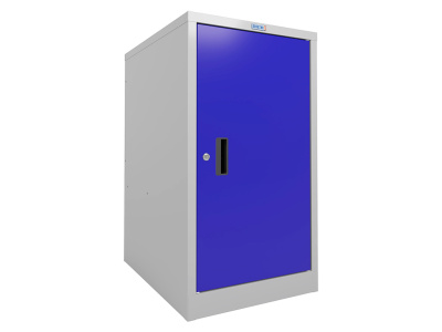 Верстак Profi (№602) WT160.WD1/WD1.000 фото | Размер:  мм. | Цвет: корпус -  серый шагрень (RAL 7038), лицевая панель  дверцы тумбы – синий шагрень (RAL 5002)