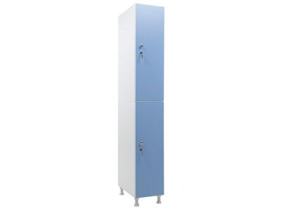 Шкаф для раздевалок WL 12-30 голубой/белый фото | Размер: 1895x300x500 мм. | Цвет: Белый