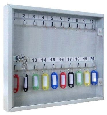 Ключница с прозрачной дверцей КЛС-20 | Без брелоков (фото), внешние размеры:  мм., кол-во ключей:  шт., цвет: .