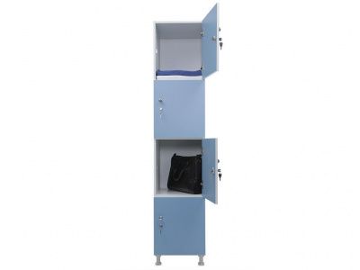 Шкаф для раздевалок WL 12-40 EL голубой/белый фото | Размер: 1895x400x500 мм. | Цвет: Белый