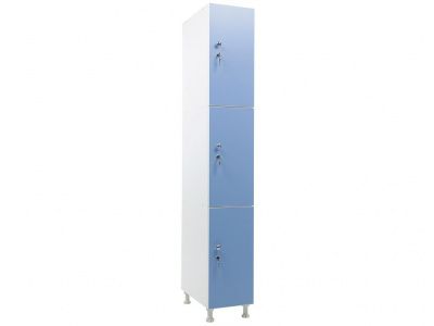 Шкаф для раздевалок WL 13-30 голубой/белый фото | Размер: 1895x300x500 мм. | Цвет: Белый