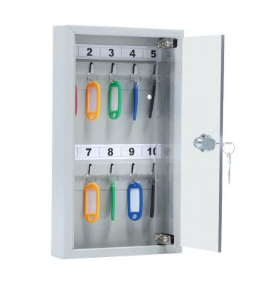 Ключница с прозрачной дверцей КЛС-10 | Без брелоков (фото), внешние размеры:  мм., кол-во ключей:  шт., цвет: .